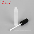 3ml In Stock Ready to Ship Durable Black Top Matte Transparent Body Basic Empty Plastic Lip Gloss Tube